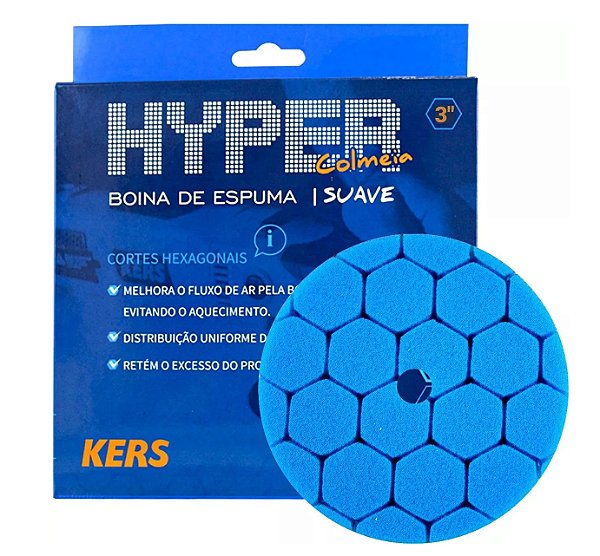 Boina Espuma Azul Hyper 3 Polegadas Suave Lustro Kers