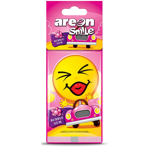 Aromatizante Automotivo Smile Seco Bubble Gum Areon
