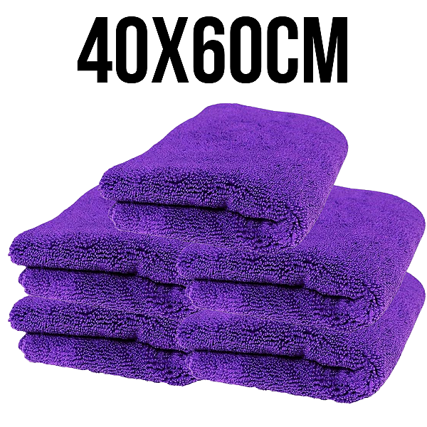 Kit 5x Toalhas de Microfibra 40x60cm Roxa Zacs