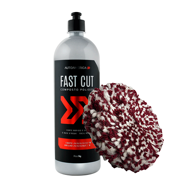 Kit Fast Cut 1L + Boina de Lã Corte 5" Premium Detailer
