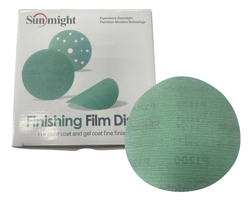 10un Disco Lixa Sem Furos 6" P1200 Finishing Disc Sunmight