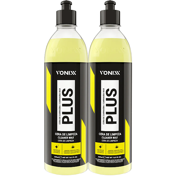 Kit 2un Cera De Carnaúba Plus 500ml Vonixx