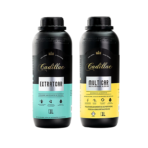 Kit Higienização Completa Extratcar + Multicar 1L Cadillac