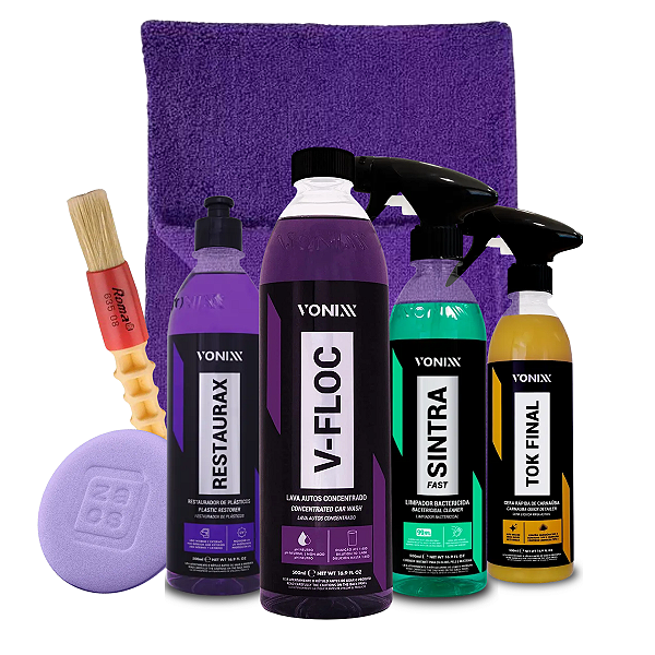 Kit V-Floc Cera Sintra Restaurax Pano Pincel Aplicador