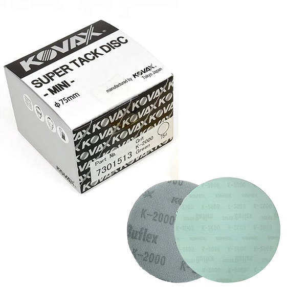 10 Mini Discos Lixa Sem Furos 3" 75mm K-2000 Green Kovax