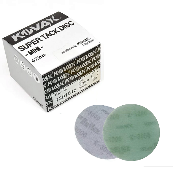 10 Mini Discos Lixa Sem Furos 3" 75mm K-3000 Black Kovax