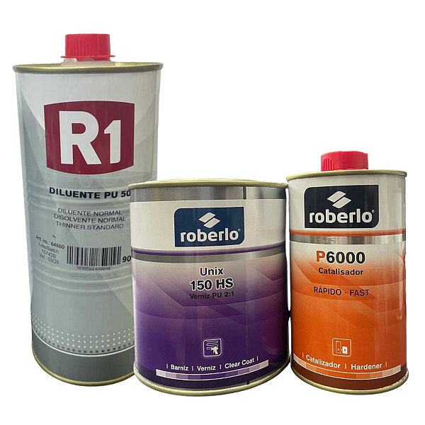 Kit Verniz Unix 150HS 2:1 Para Reparos Rápidos Roberlo