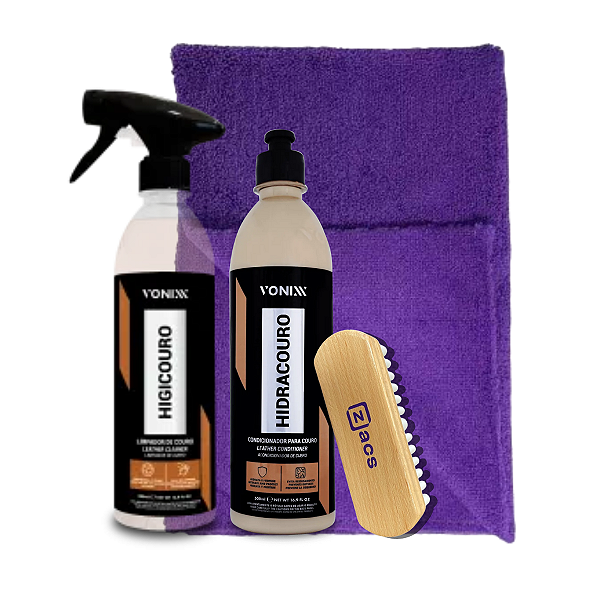 Kit Completo Para Limpeza e Tratamento de Couro