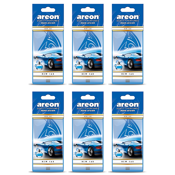 Kit 6 Unidades Aromatizante Automotivo New Car Mon Areon