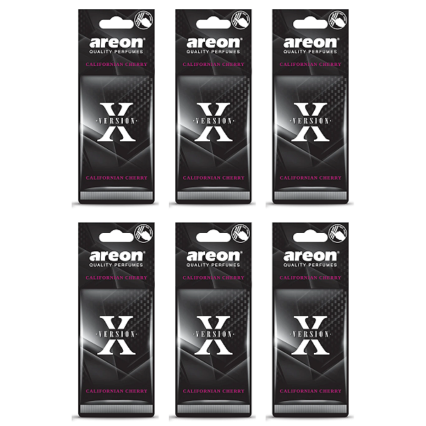 Kit 6 uni Aromatizantes X Version Californian Cherry Areon