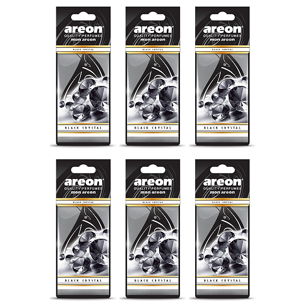 Kit 6 Unidades Aromatizante Areon Mon Black Crystal