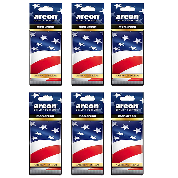 Kit 6 Unidades Aromatizante Mon Areon American Dream