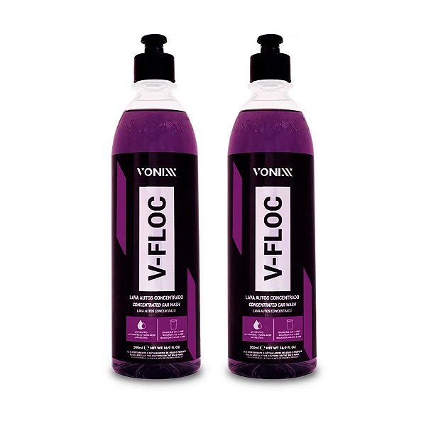 Kit com 2 Shampoo Automotivo V-floc 500ml Vonixx