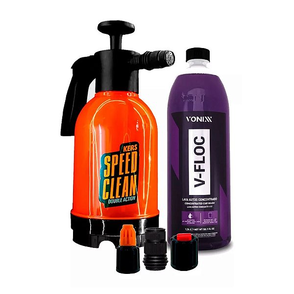 Kit Limpeza Pulverizador Speed Clean + Shampoo V-Floc 1.5L