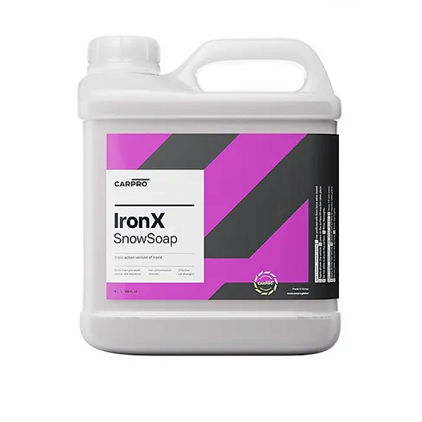 Shampoo Descontaminante Metálico IronX Snow Soap 4L Carpro