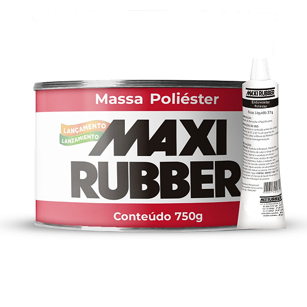 Massa Poliéster 750g Maxi Rubber