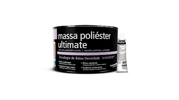 Massa Poliéster Ultimate Metálicas Ferrosas Maxi Rubber 900g