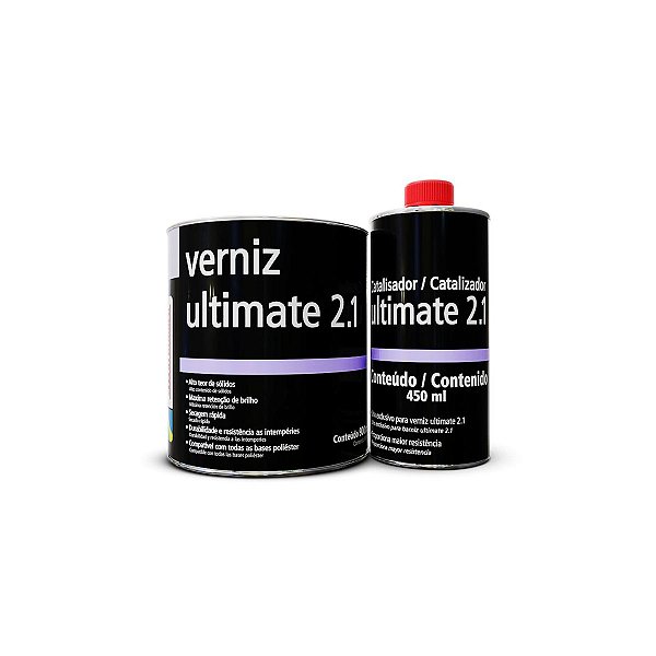 Verniz Ultimate 2.1 900ml + Catalisador 450ml Maxi Rubber