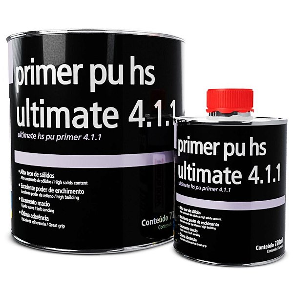Primer Pu Hs Ultimate 4.1.1 e Catalisador 900ml Maxi Rubber