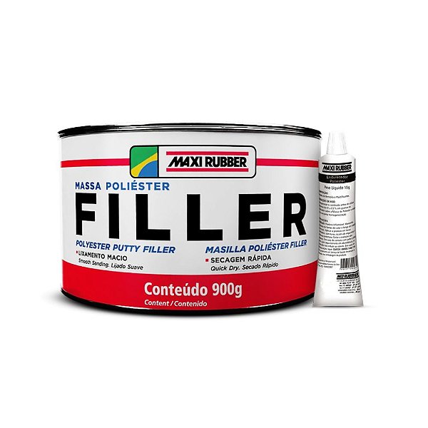 Massa Poliester Filler 900g Maxi Rubber