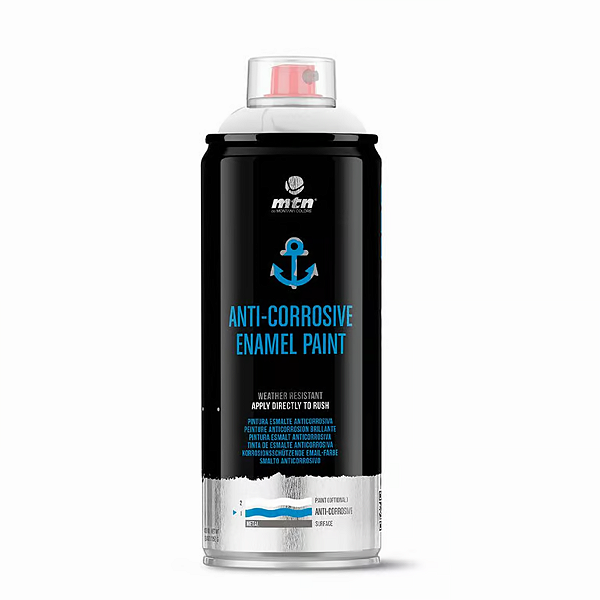 Tinta Spray Anticorrosiva Branco 400ml PRO MTN