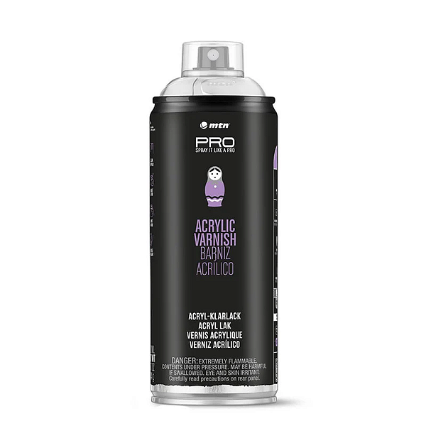 Verniz Spray Acrílico Fosco 400ml PRO MTN