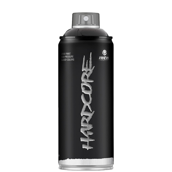 Tinta Spray Hardcore Preto Acetinado 400ml MTN