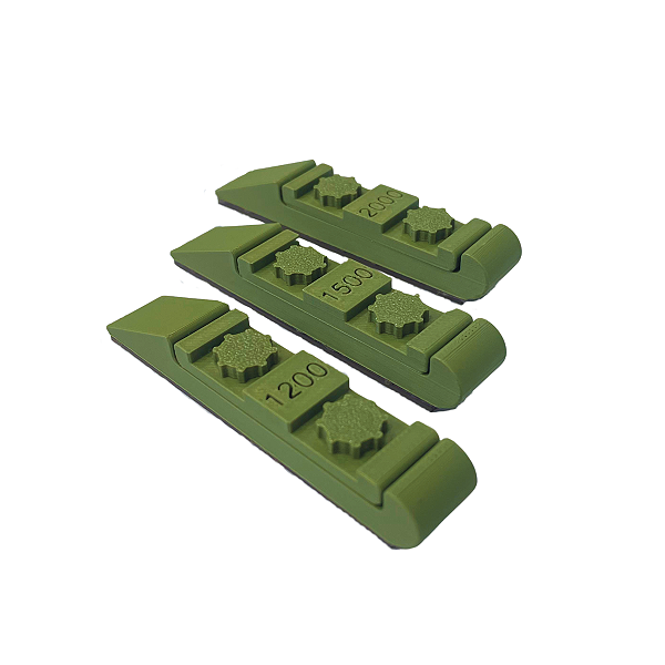 Kit 3 Tacos Magnéticos Verdes Lixamento Manual NR Estética