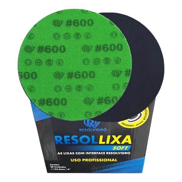 Lixa Para Vidros Resollixa 6" 600 Resolvidro