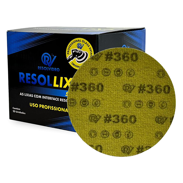 Lixa Para Vidros Resollixa 6" 360 Resolvidro