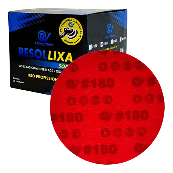 Lixa Para Vidros Resollixa 5" 180 Resolvidro