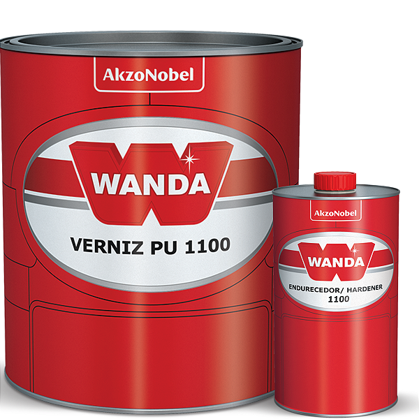Kit Verniz PU 1100 750ml + Catalisador 1100 150ml Wanda