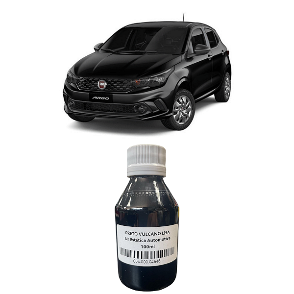 Tinta Poliester Aerógrafo Preto Vulcano 100ml Nr Estética