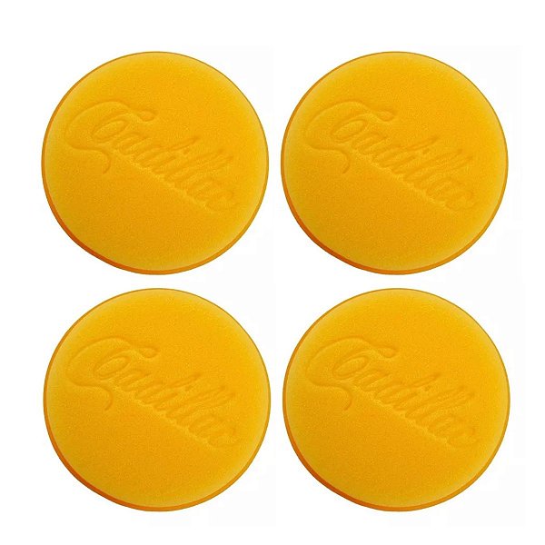 Kit com 4 Espumas Aplicadoras Amarela Cadillac