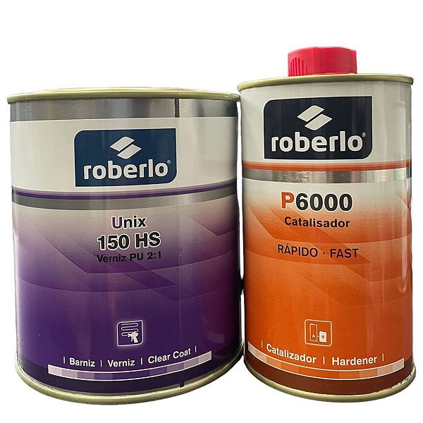 Verniz 150HS 2:1 Unix 900ml +Catalisador P6000 450ml Roberlo