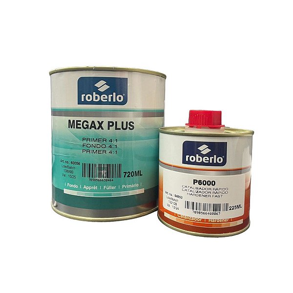 Primer Pu 4:1 Megax Plus 720ml + Catalisador 225ml - Roberlo