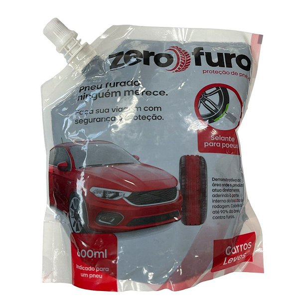 Selante Preventivo Contra Furos de Pneus 600ml Zero Furo