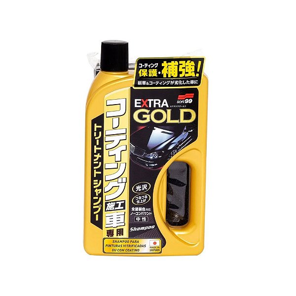 Shampoo Extra Gold p/ Carros Vitrificados 750ml Soft99