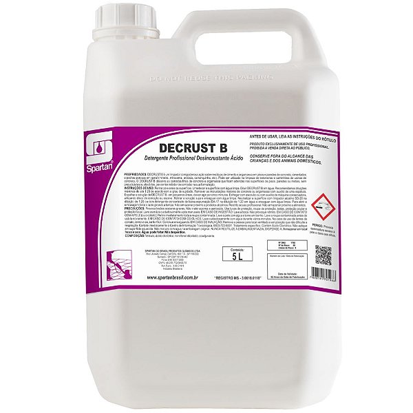 Decrust B Detergente Desincrustante 5L Spartan