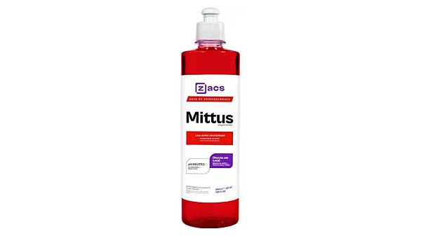 Shampoo Automotivo Mittus Lava Autos Neutro 1:400 Zacs 500ml