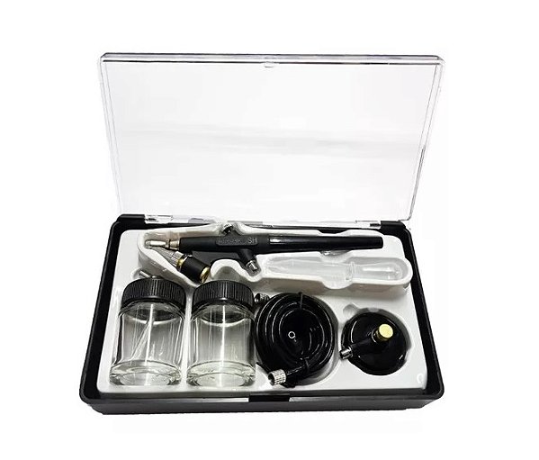 Kit Aerógrafo Sucção 0,3mm - Copo 22ml Sgt3850 Sigma