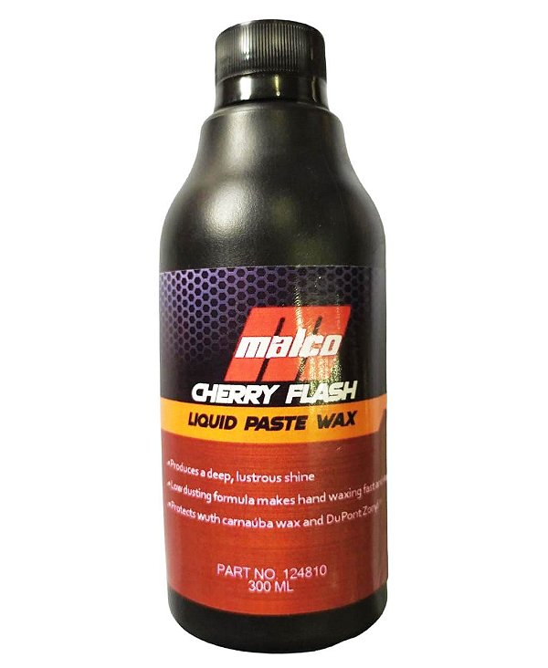 Cera Automotiva Líquida Cherry Flash Wax 300ml Malco