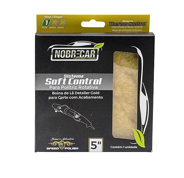 Boina de Lã Gold Corte Para Rotativa 5 Polegadas Nobre Car