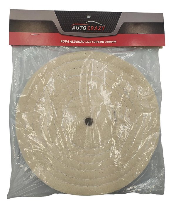 Roda De Pano De Algodão 200mm Costurado P/ Lustro Auto Crazy
