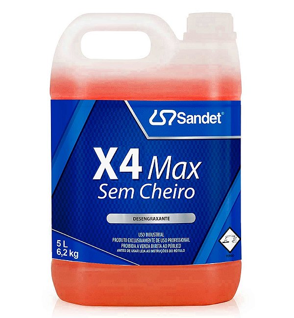 Desengraxante X4 Max Sem Cheiro 5 Litros Sandet