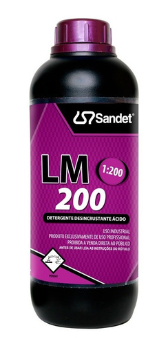 Detergente Desincrustante Ácido LM200 1 litro Sandet
