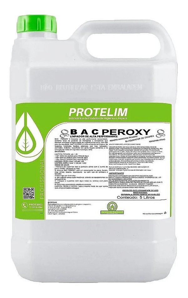 Bac Peroxy Limpador De Alta Performance 5 Litros Protelim