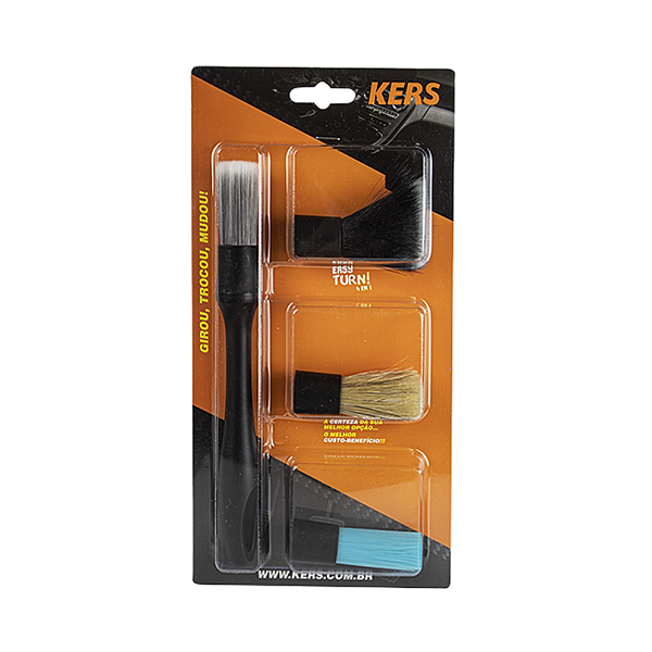 Kit Pincel Automotivo 4 Em 1 Easy Turn Kers