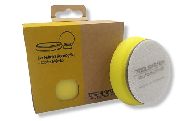 Boina Espuma Amarela/Cinza 3" Corte Médio Toolsystem