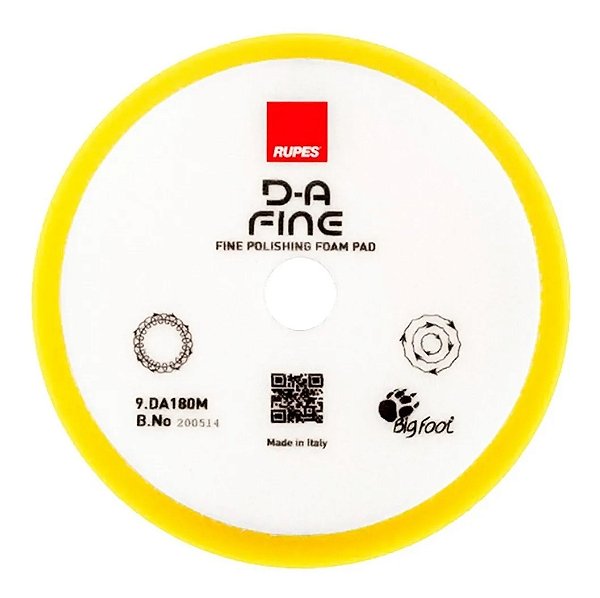 Boina de Espuma Amarela Lustro D-A Fine 5 polegadas Rupes